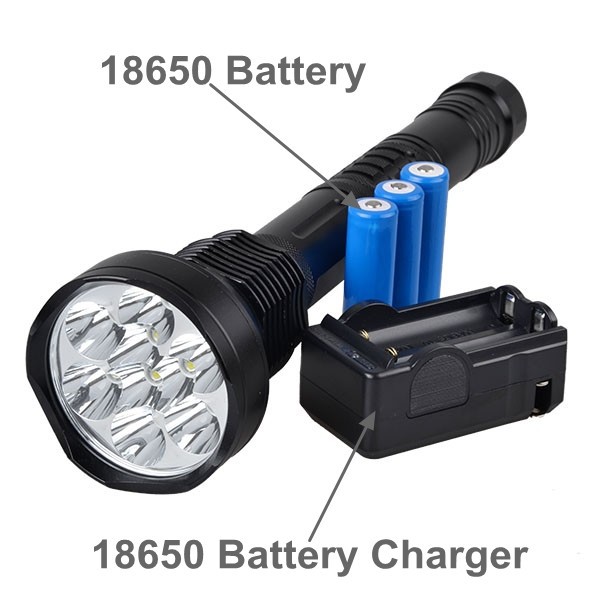 18650 Lithium-ion Rechargeable 2000 mAh Battery For LED Lights