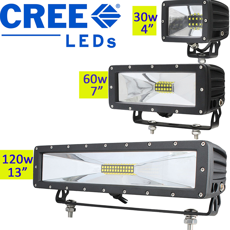 30w 60w 120w 4713 led work light bar offroad car trucks tractor ATV flood 4X4 led light bar light bar led