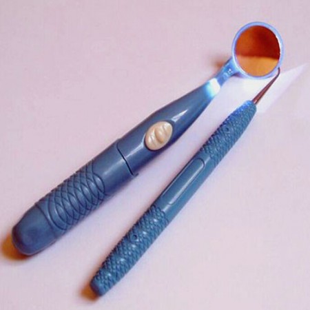 LED light mouth mirror tartar tooth hook teeth clean nursing suit