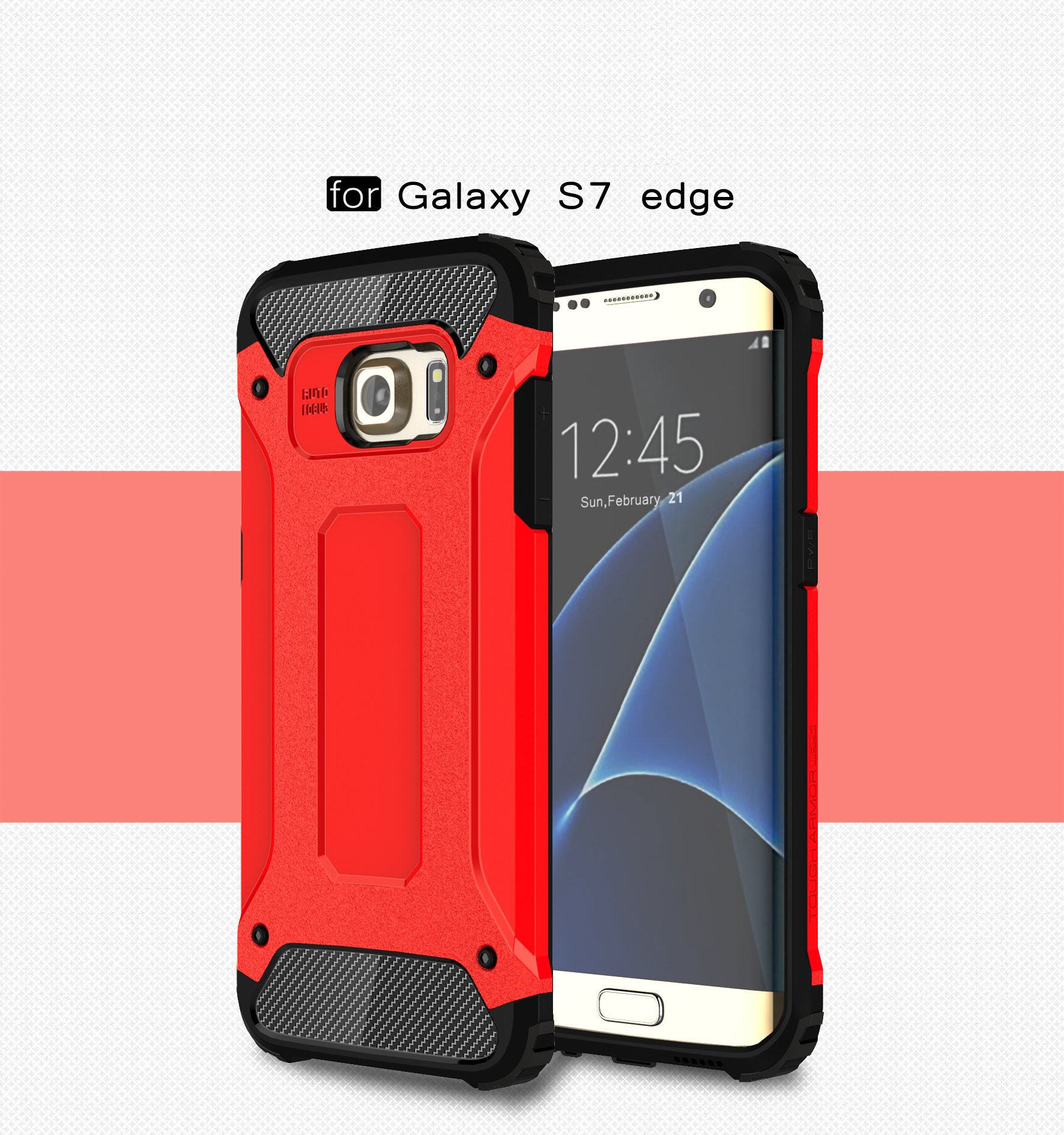 2in1 Armor Hard case For Samsung S7 Edge PC+TPU shockproof cover