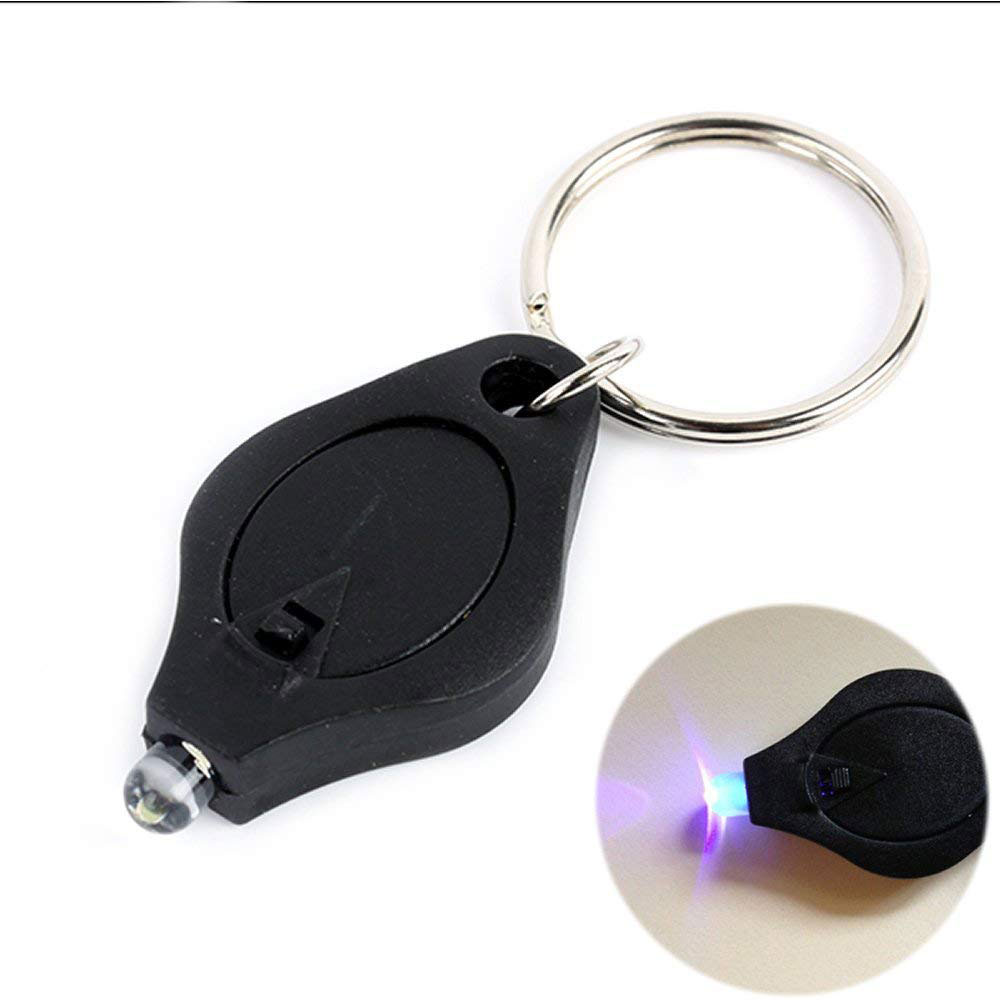 UV Mini PVC Black Light Keychain LED Micro Raver Light led keychain Ultraviolet Urine Detector for Dog