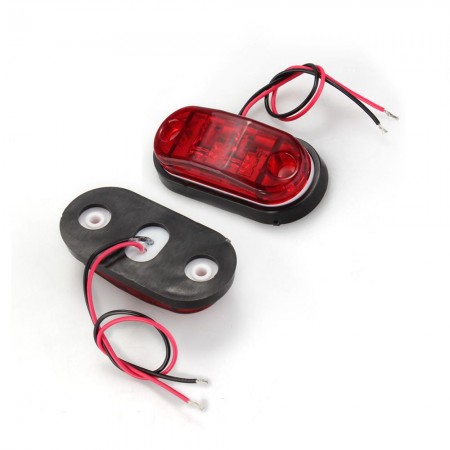 2 Car Truck Trailer Piranha LED Side Marker Blinker Light Lamp Bulb Red 24V