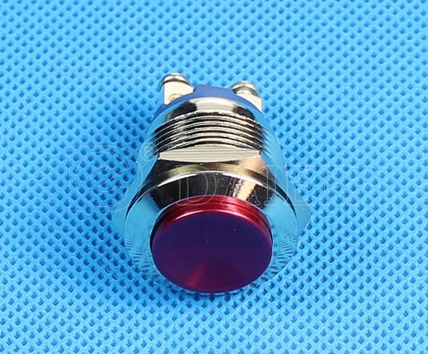Waterproof 19mm SPST Dome Metal Push Button With Light