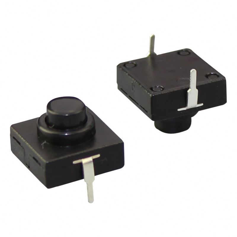 30VDC Latching Black Thin Flashlight ON OFF Switch