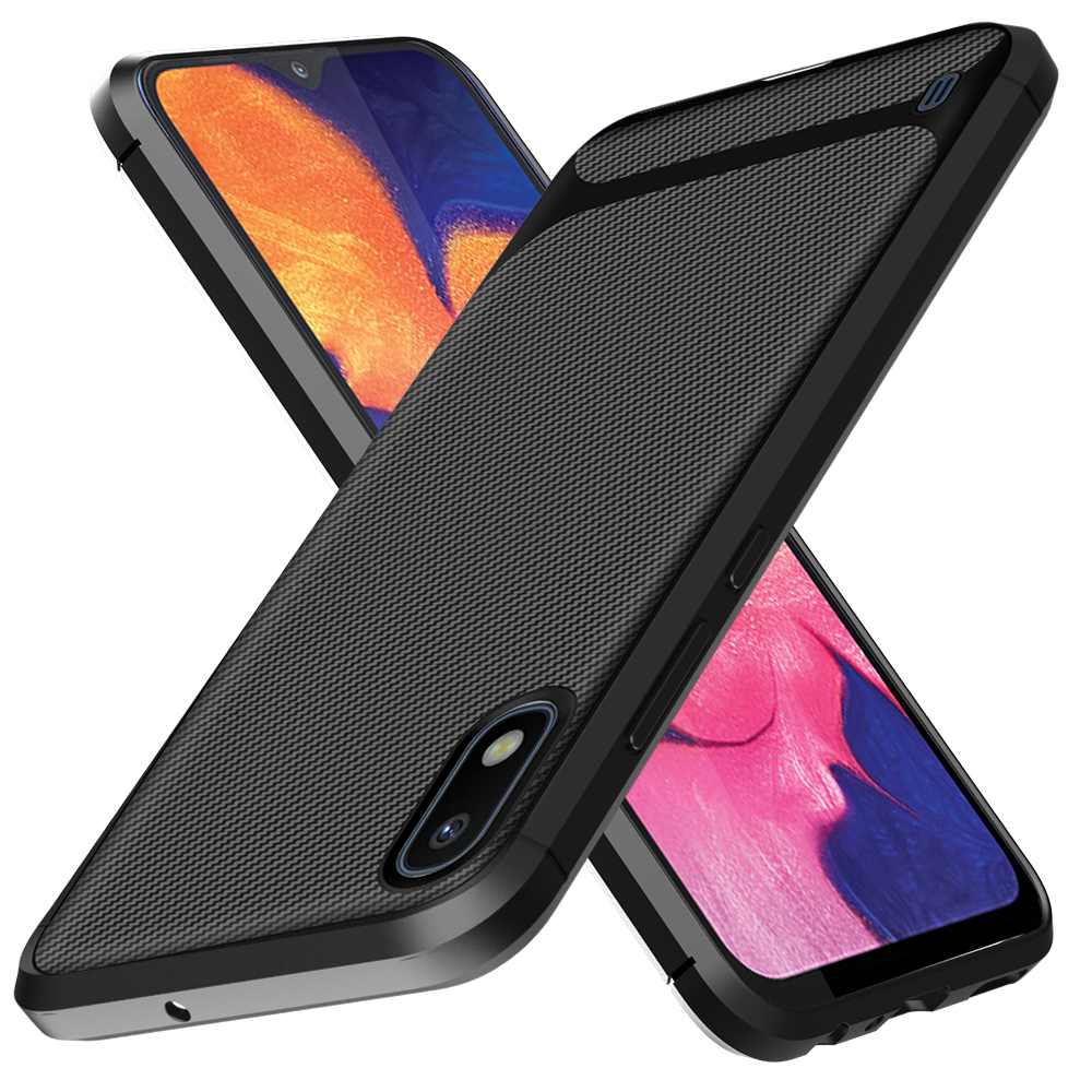 2019 New arrival Silicone carbon fiber phone case for samsung galaxy A10 back cover