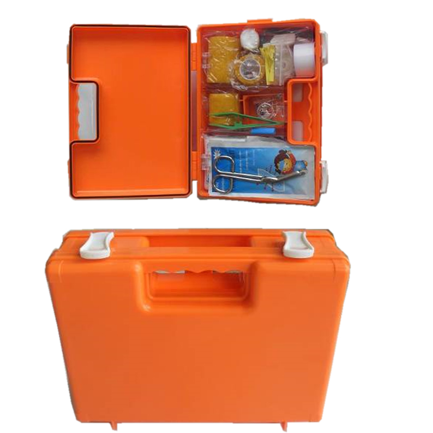 Orange /red Empty ABS first aid box plastic medical tool 30x22x11.5cm