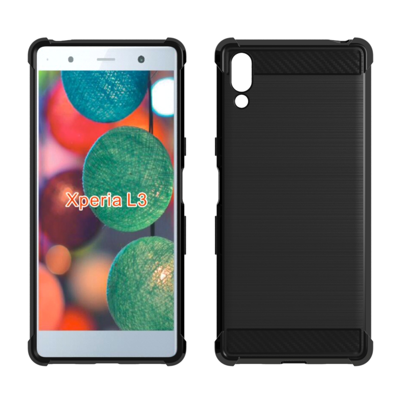 Carbon Fiber Soft Tpu case For Sony Xperia L3