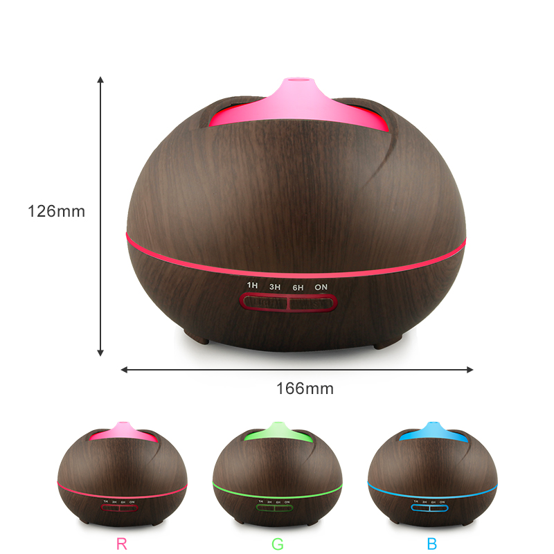 Wood Grain Aromatherapy diffuser Home Environmental Protection 7 color Night Lamp Ultrasonic oil Aroma diffuser