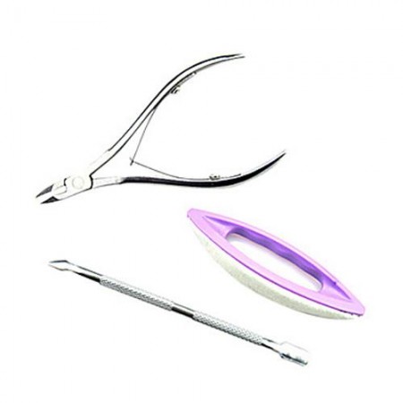 Cuticle Nipper Clipper Cutter Trimmer File Portable Nail Manicure Tool Set