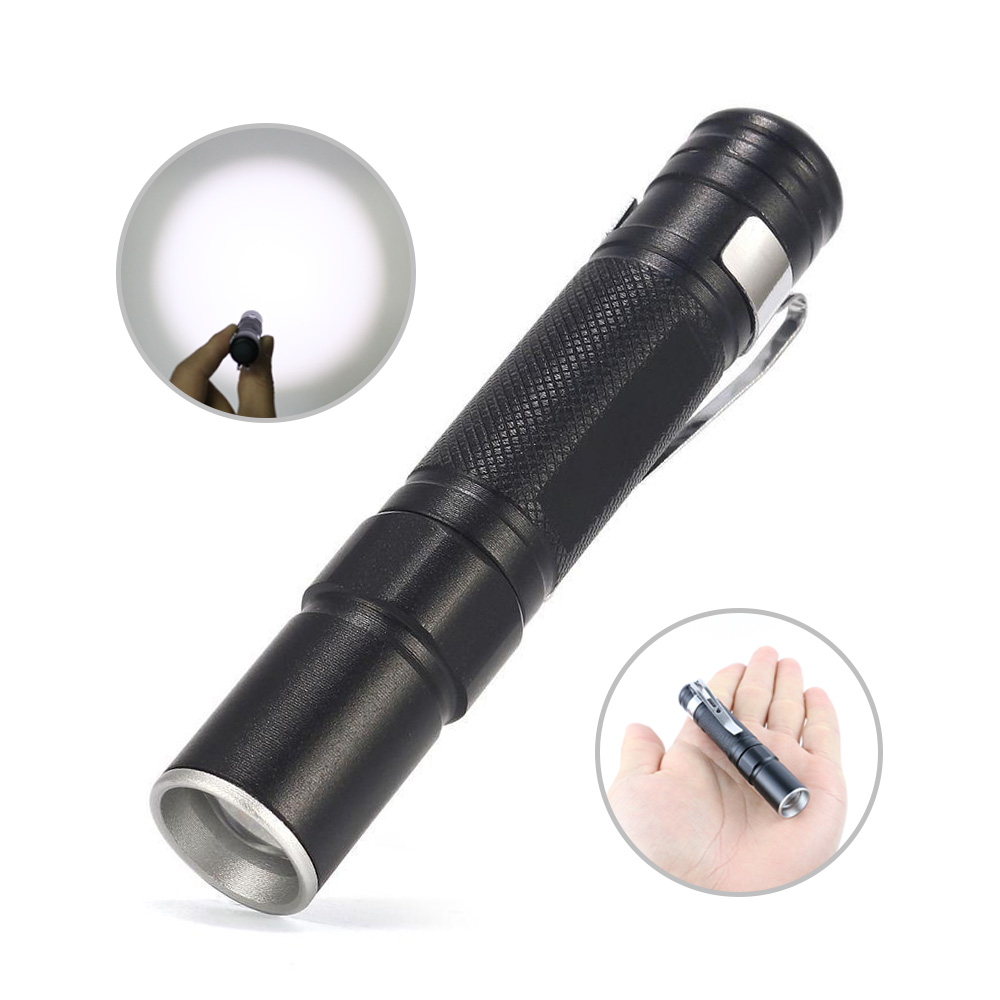 Super bright mini torch light aa battery powered led el feneri