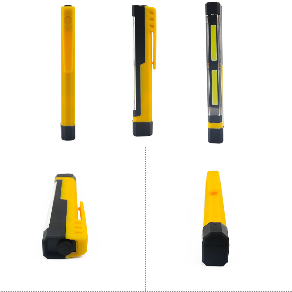 Ultra bright 150 lumens led cob work light battery powered work light with clip