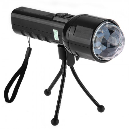 2 in 1 LED RGB/White 3W Stage Light Lamp Flashlight Torch