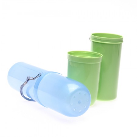 2pcs Toothbrush Holder Case Cover Bo Plastic Travel Camping Hiking Blue / Green