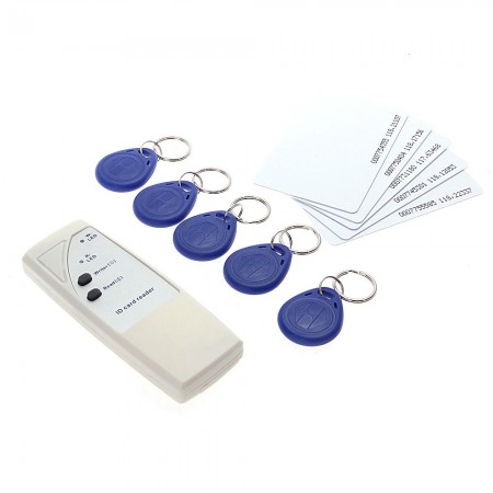 RFID 125KHz EM4100 Card Duplicator 5 Writable Cards 5 Keyfobs Tags