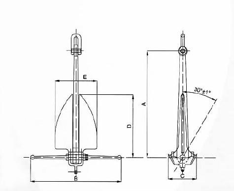 JV-23 Marine Anchor For GB11579-89 Light Weight Anchor For Sale