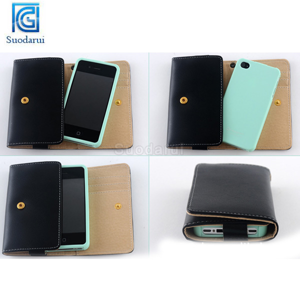 New style Leather Pouch Protective case purse for iphone 5s