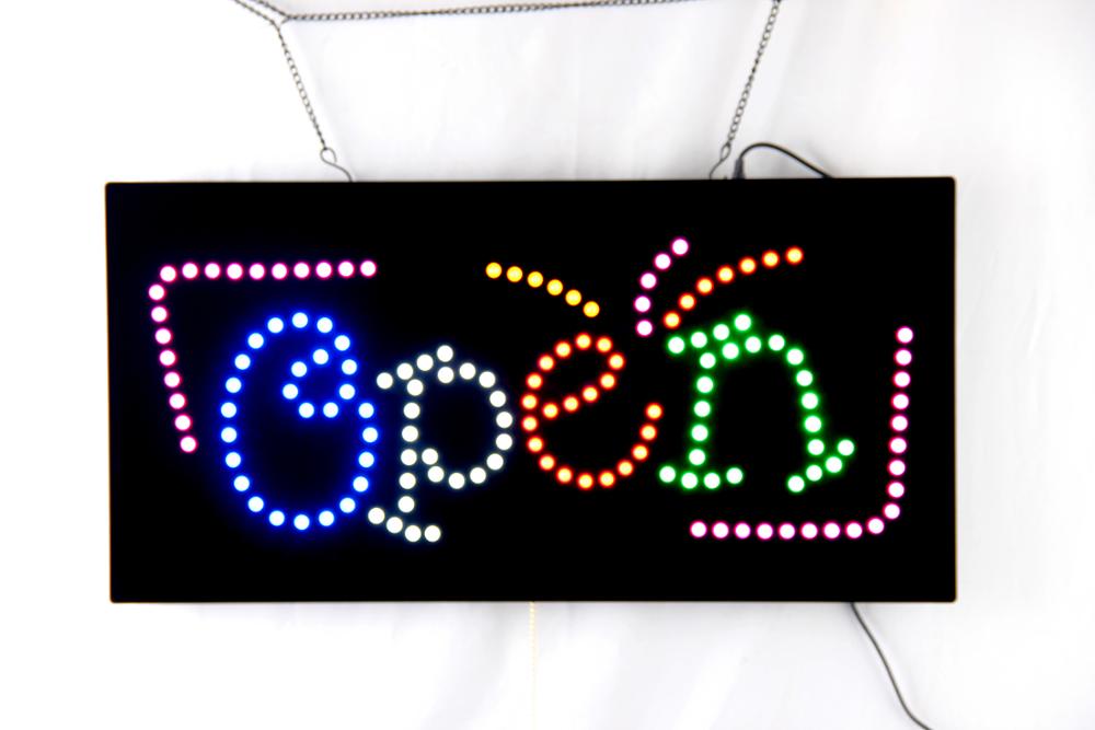 12x24 Inches LED Open Sign, Super Bright High Quality Open Light Sign for Coffee Store, Eyelash Business, Jewelry Store, Etc