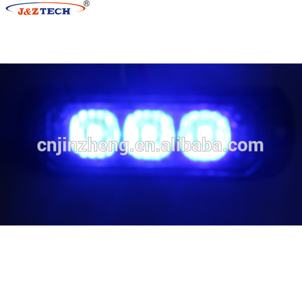 Automobiles 9W 3LEDS Surface Mount Warning Strobe Dash Grille Light Heads