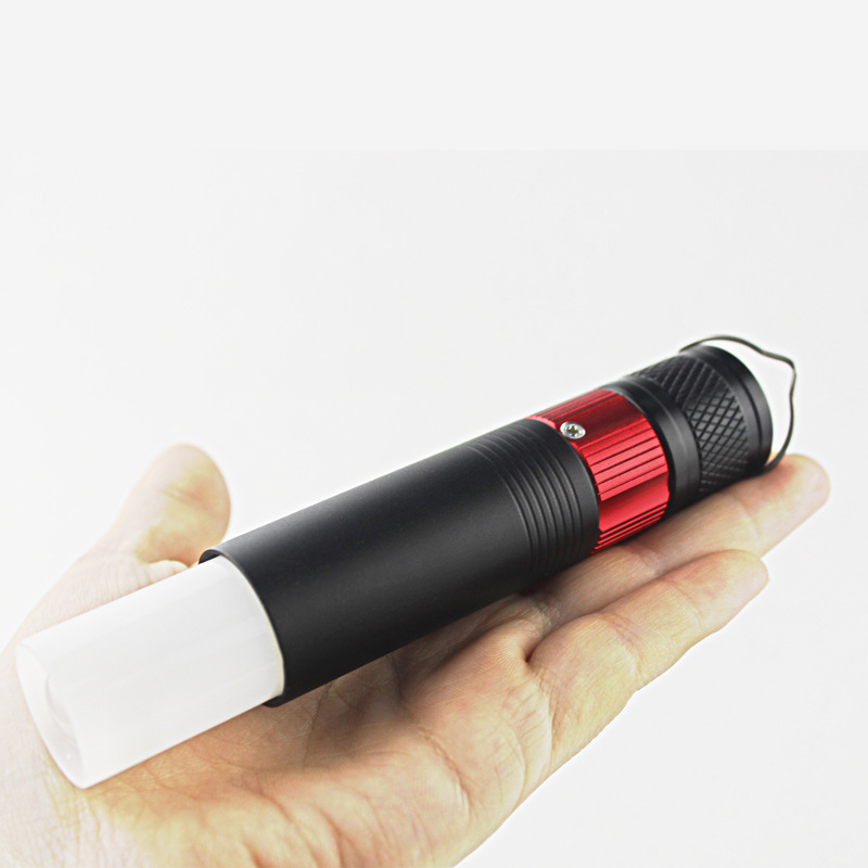 3 LEDs 4 Modes MINI Portable Super Bright Scaling Zoom Magnetic Torch Lipstick shape Flashlight