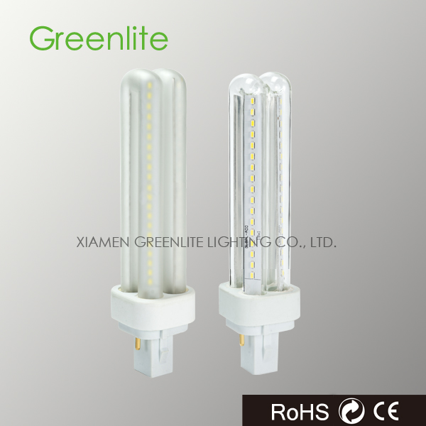 PLC 2 pin led g24 lamp 7W corn light G24d-1/2/3 600lm