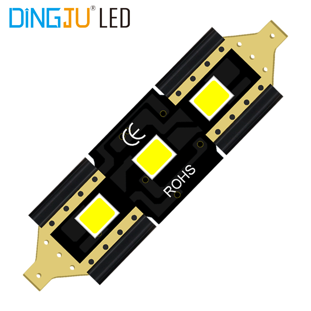 Customized C5w Canbus 2835 6smd Led Bulb 12v 1.7w 6000k-6500k Decoding Car Reading Light Competitive Price