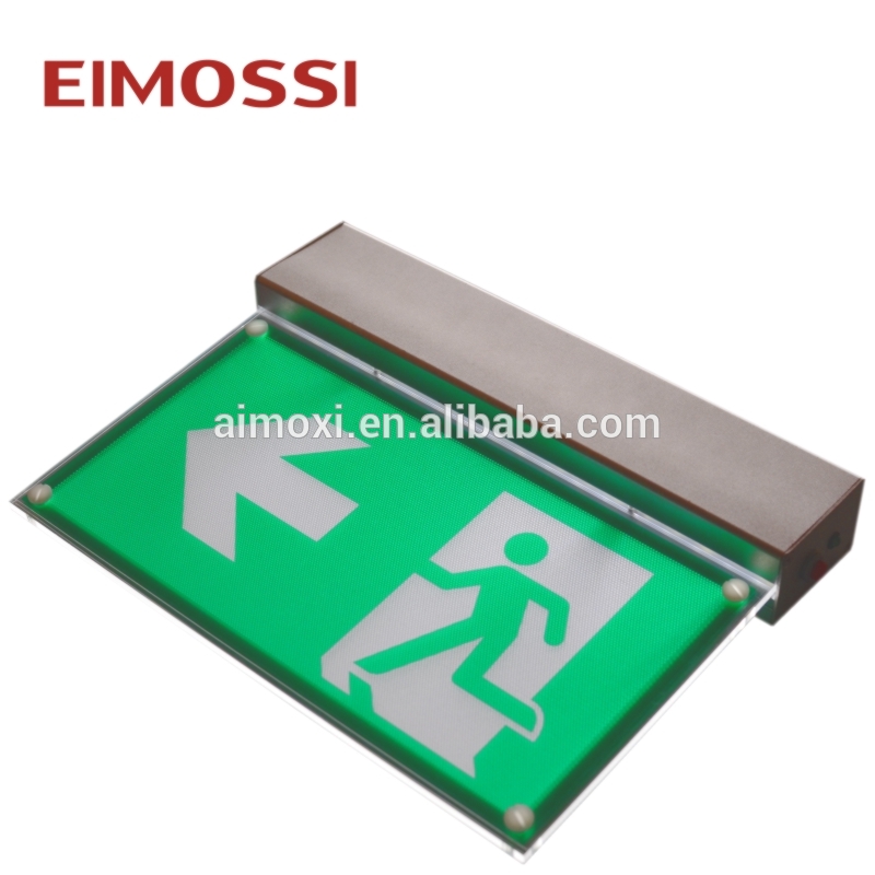 Ceiling mounted double sided Led rechargeable emergency evacuation Acrylic Exit Sign Light