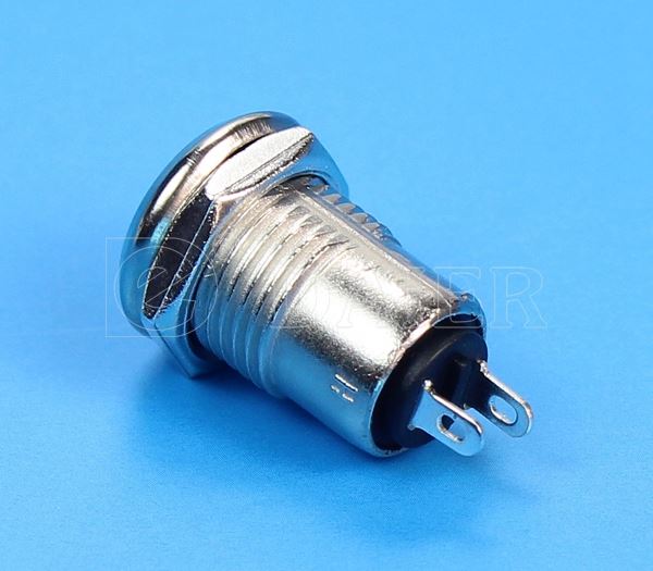 0.5A 24VDC SPST 2 Pin Round Silver ON OFF Key Switch