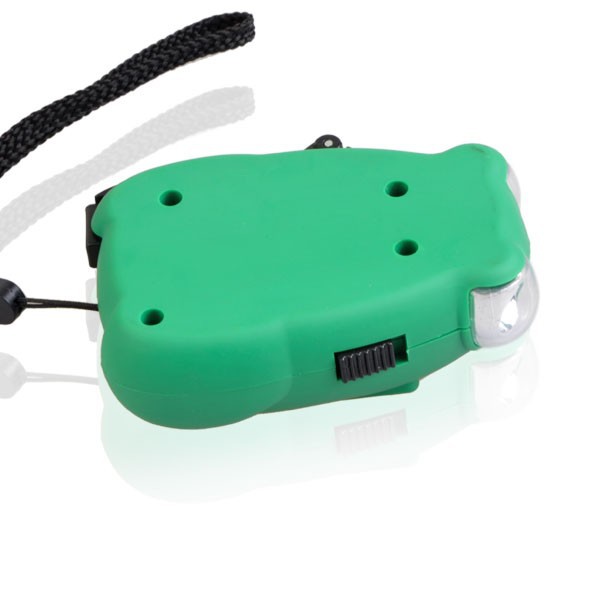 Animal Type ABS Hand Crank Power 2 LED Solar , Dynamo Flashlight