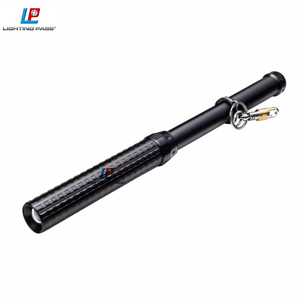 LED Powerful Flashlight Aluminum self defence Telescopic Baton Safety Flashlight