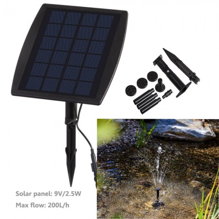 9V Solar Powered Panel Water Pump For Fountain