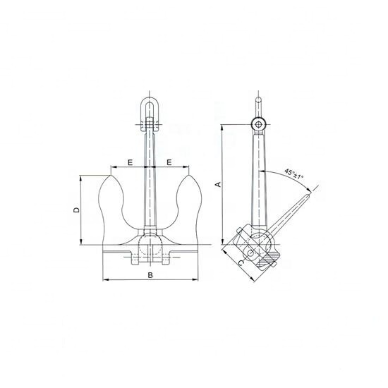 Stockless Marine Anchor Type Baldt anchor