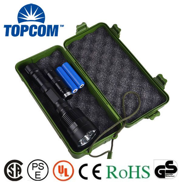 TOPCOM 3000 Lumens 3 XML-T6 LED Li-ion Battery Flashlight