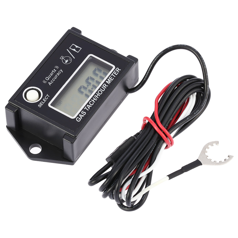 LCD Digital Tachometer Tach/Hour Meter RPM Tester termometro for 2/4 Stroke Engine Motorcycles tachometer motor