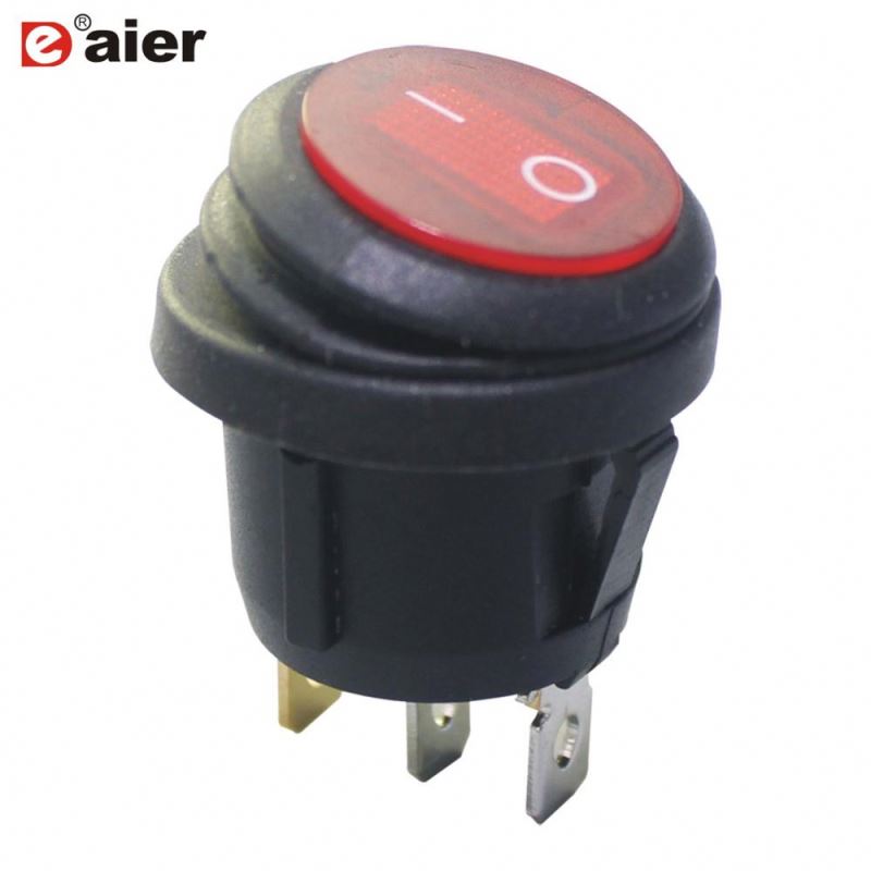 Waterproof ON OFF SPST Safety Rocker Switch With 220V Light