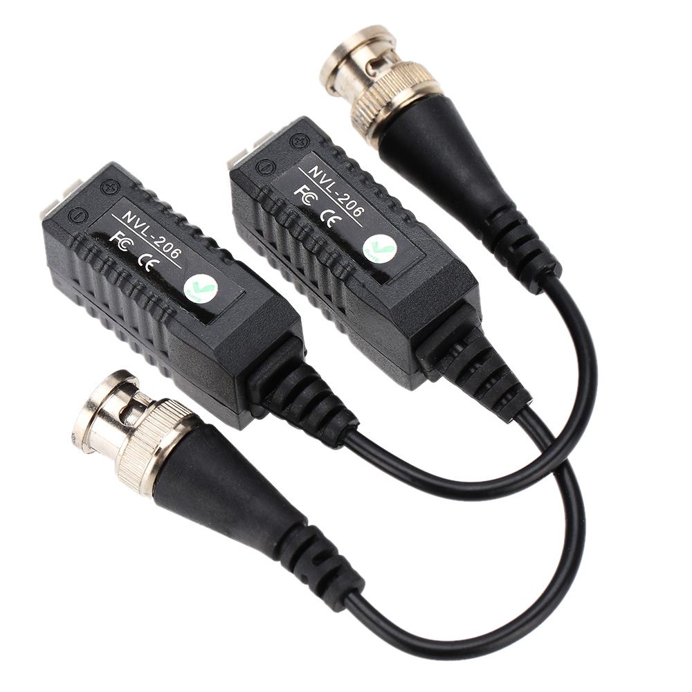 New 2pcs Twisted Video Balun Passive Transceivers CCTV Camera Coax CAT5 BNC 1 Channel Passive Video Balun CCTV UTP