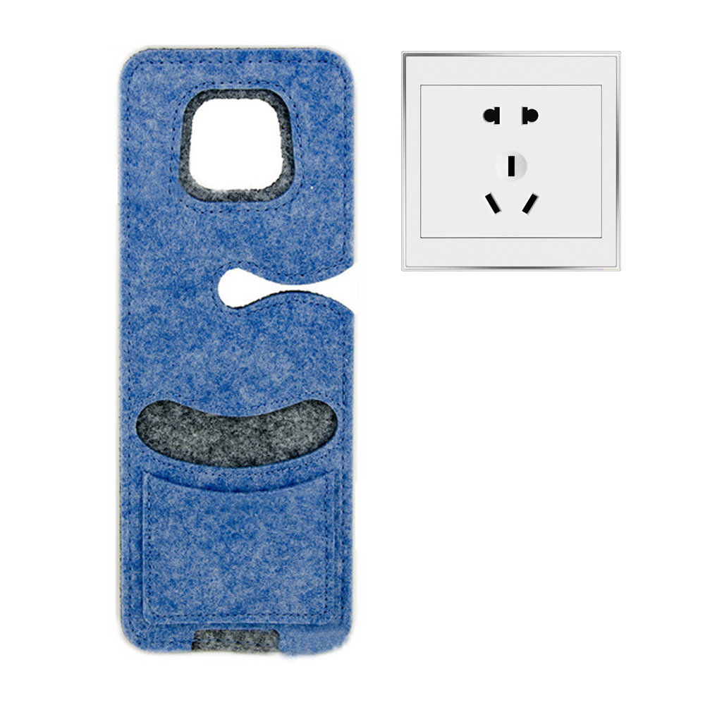 custom logo wool felt phone charge hanger holder organizer