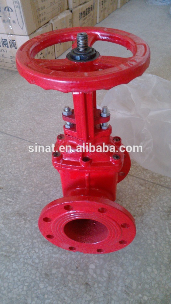 Double flanged industrial cast steel gate valve