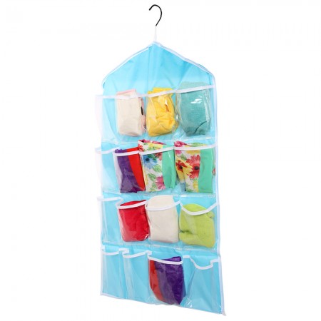 16 Pockets Clear Over Door Hanging Bag Shoe Rack Hanger Storage Organizer