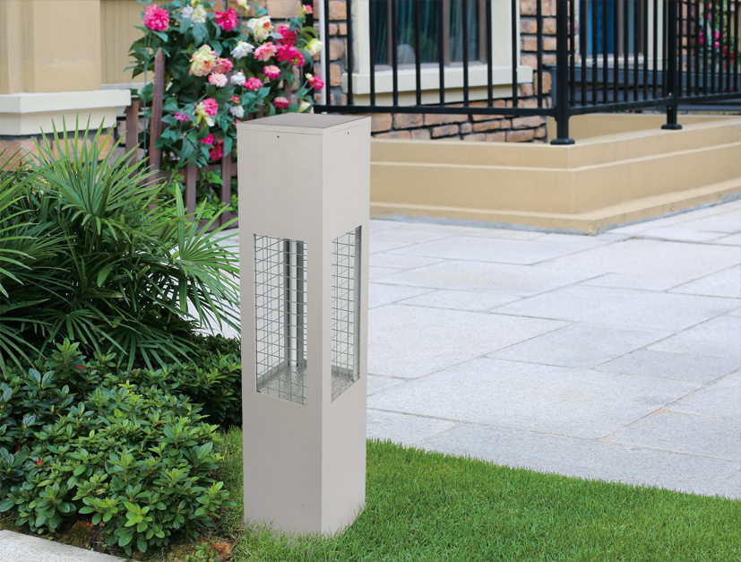 Aluminum glass square garden light grid pattern garden light beautiful design standing outside 2.5W 80cm 12pcs JR-CP80