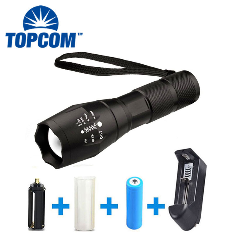 Military Flashlight Tactical XML T6 LED 18650 Battery Rechargeable Aluminum led Flashlight