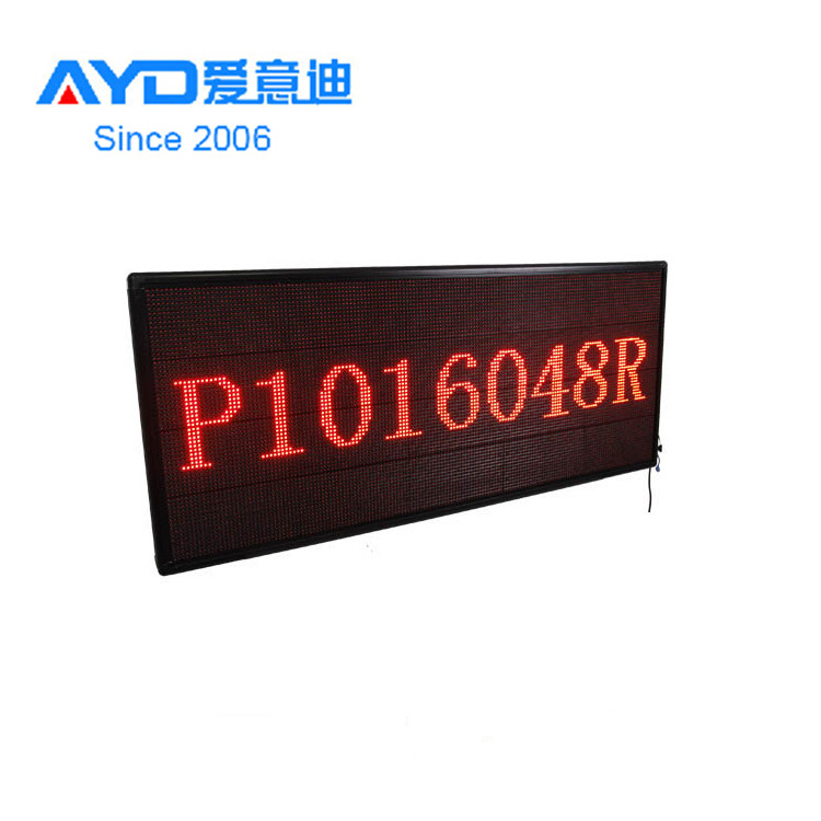 P10 48*160 Dots Outdoor Use Single Side Programmable Single/Full Color LED Advertising Display Board LED Scrolling Message Board