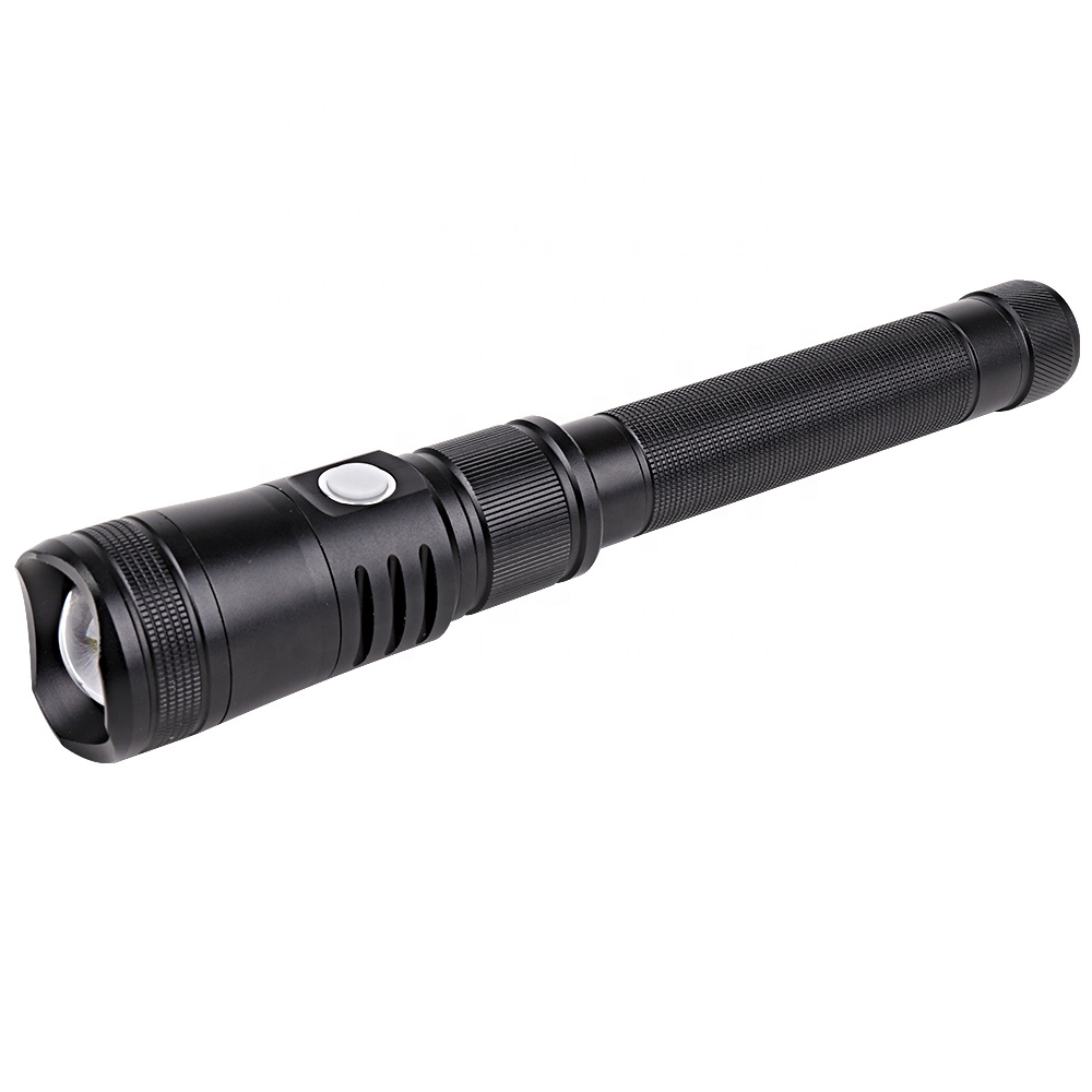 High Power 2500 Lumens USB Rechargeable led Brightest 2*18650  Operated Torch Tactical aa zoomable Led light Flashlight