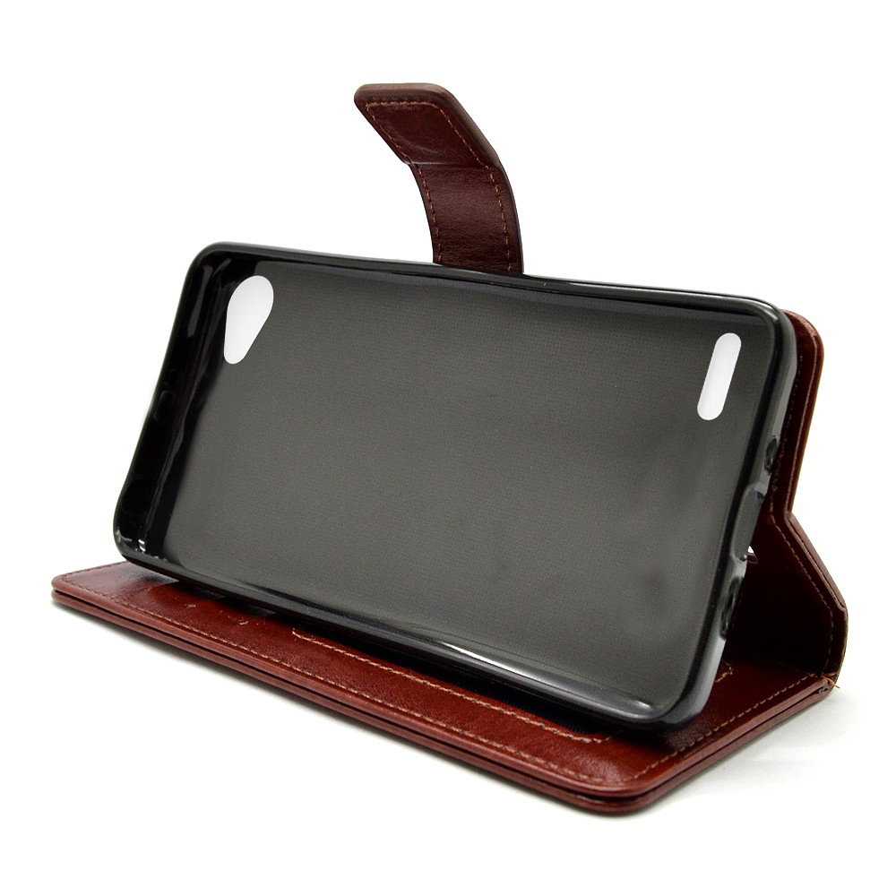 Flip Leather Stand Wallet Case for LG Q6 pouch Cover with Lanyard