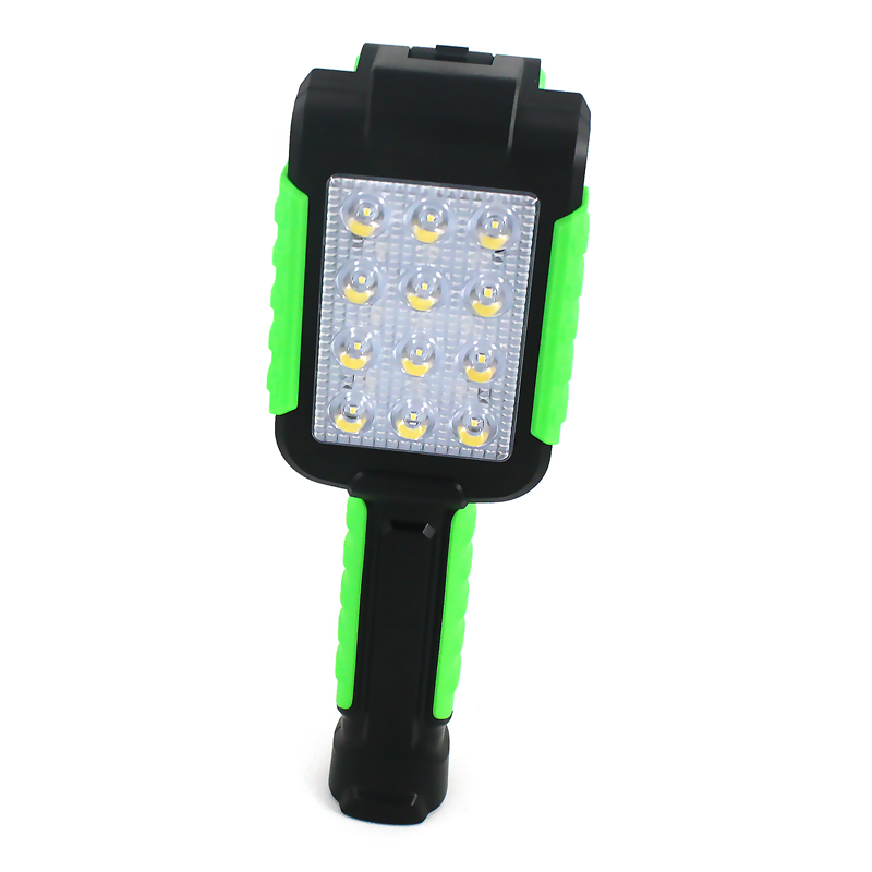 Magnetic LED Flashlight USB Rechargeable Work Inspection Light Torch 12LED Lanterna Hanging Hook Lamp With USB Cable