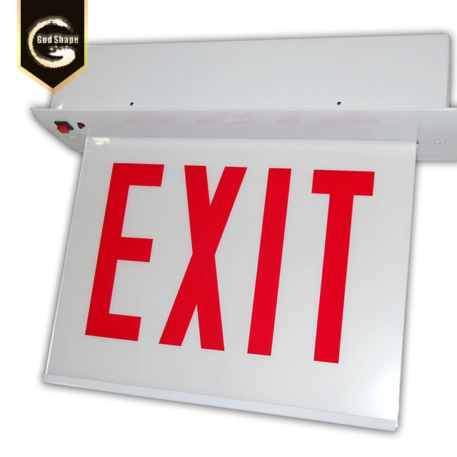 Best price plastic red color safety double sided led acrylic emergency sign exit sign