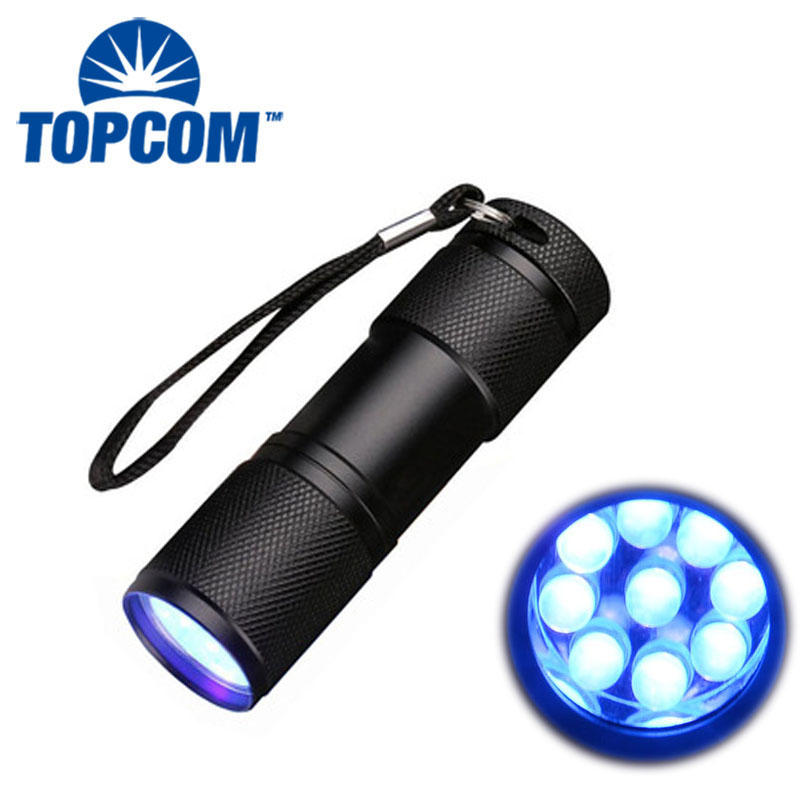 High Quality 9 LED UV Flashlight Profession UV 9 LED Inspect Torch Flashlight