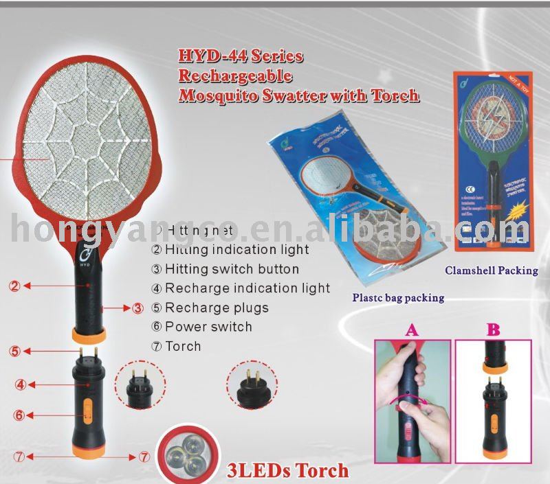 HYD-4402 Electronic fly bat Mosquito Swatter,killer,racquet