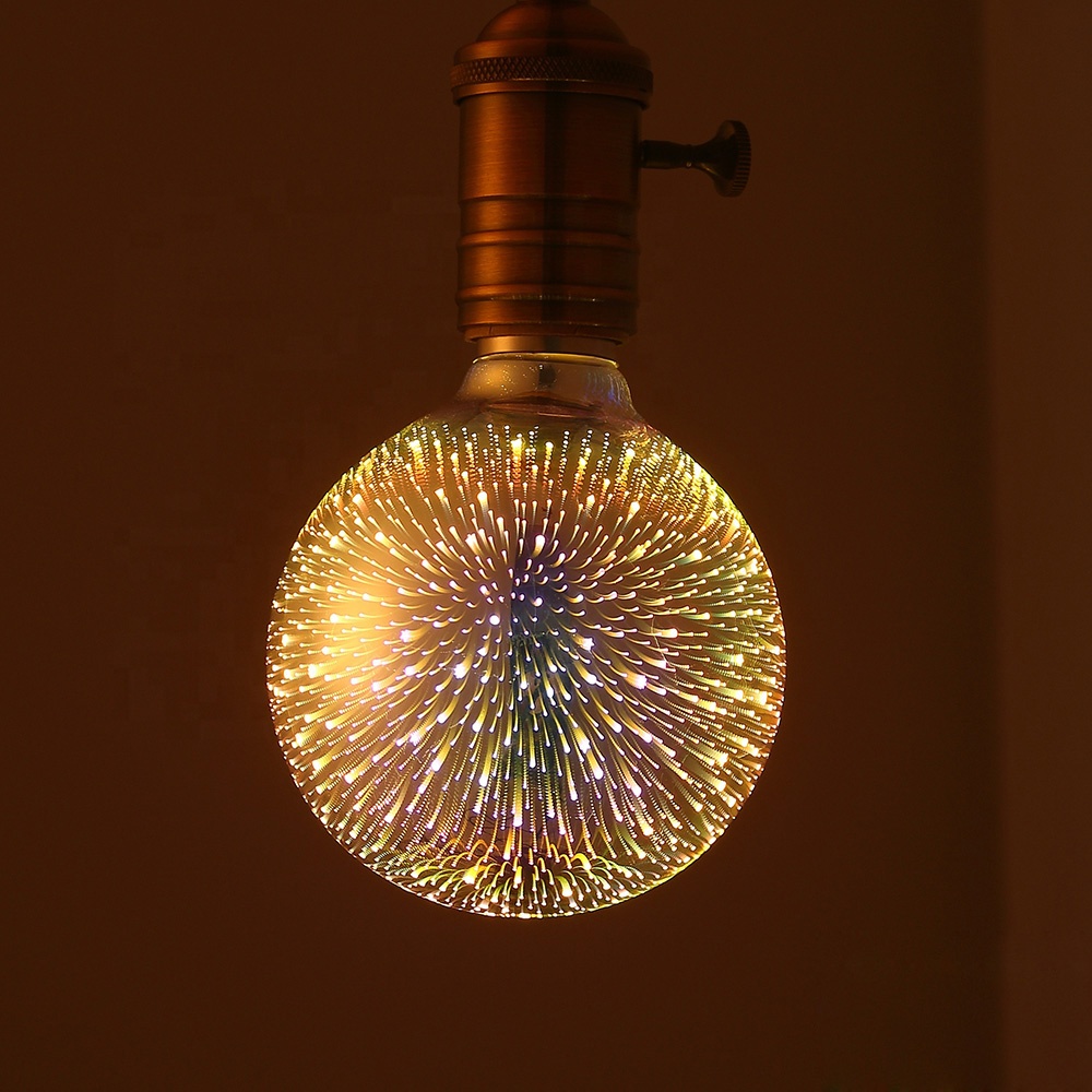 New products G80 filament 3D SMD firework bulb lamp for Christmas decoration