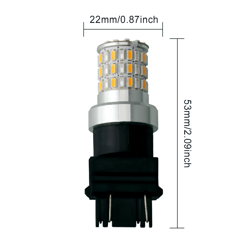 Factory Manufacture Led T25 3157 66smd 3014 Auto Car Bulb 12/24v  2.5w Tail Light Brake Lamp