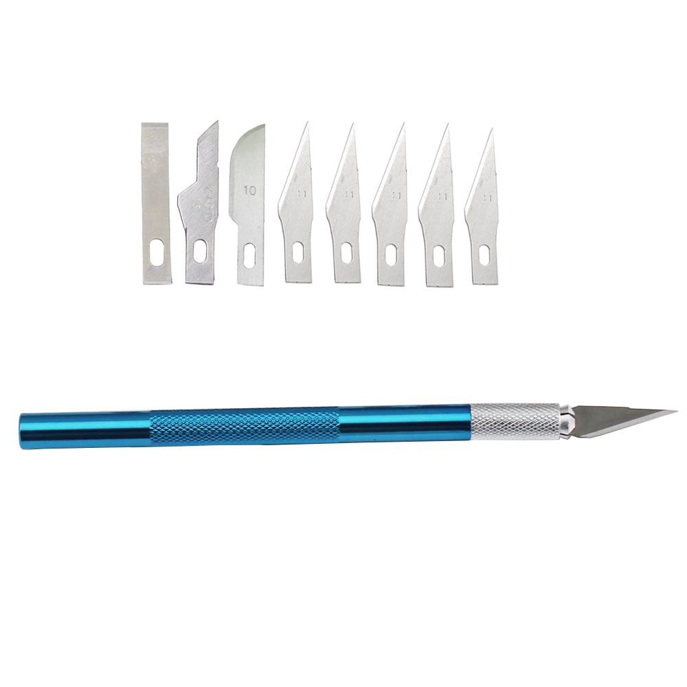 9 Blades Craft Artwork Engraving DIY Cutter Set Model Repairing Multipurpose Sculpture Scalpel Carving Knife